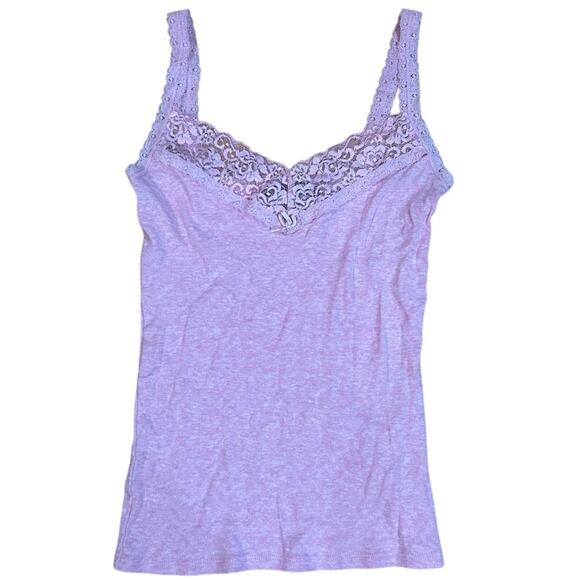 Vintage Y2K Express Lace Cami Tank Pink Size Small Layering Fairy Coquette - Picture 1 of 4